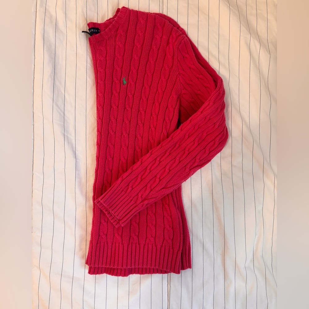 Ralph Lauren Men's Vibrant Red Crewneck Sweater